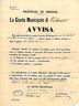 ITALIA REGNO: MANIFESTO comune VOBARNO 1875