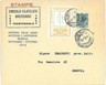HUNTING / WEAPONS: POSTAL HISTORY COVER with CINCERELA POSTER STAMP - ITALY 1954