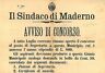 ITALIA REGNO: MANIFESTO comune MADERNO 1885