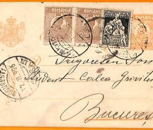 99460 - ROMANIA - Postal History - STATIONERY CARD added stamps 1926