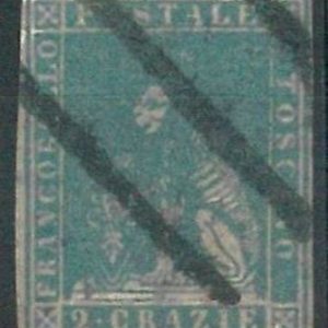 70857  - ANTICHI STATI: TOSCANA Tuscany - Sassone 13  USATO annullo - BELLISSIMO