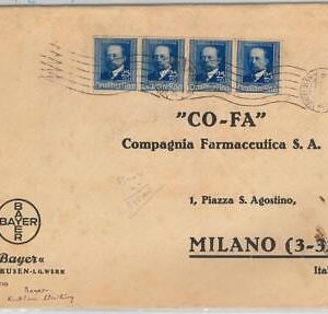 61153 - GERMANY REICH - POSTAL HISTORY: COVER to ITALY 1941 - MEDICINE Nobel