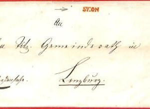 aa1864 - SWITZERLAND - Postal History - PREPHILATELIC COVER - SEON Aargau 1893
