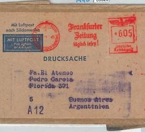 63323 - GERMANY - POSTAL HISTORY - RED MECHANICAL POSTMARK 1940 - Journalism