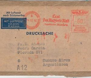 63322 - GERMANY - POSTAL HISTORY - RED MECHANICAL POSTMARK 1940 - Journalism