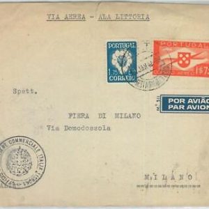 74106  - PORTUGAL - Postal History -  ALA LITORIA airmail COVER  to ITALY  1940