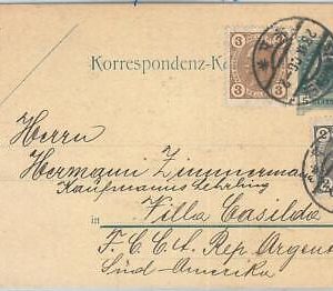 69844 - AUSTRIA - POSTAL HISTORY -  STATIONERY CARD to ARGENTINA  1906