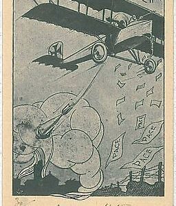 CARTOLINA MILITARE ILLUSTRATA in FRANCHIGIA - PACE GERMANICA - Bella!
