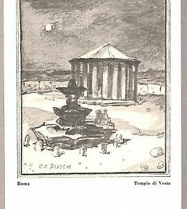 ab0040 - VINTAGE POSTKARTE - ROM Stadt: Tempel der Vesta
