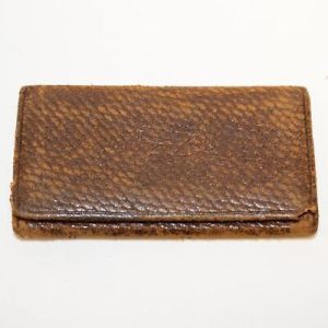 NA0188 - - COLLECTIBLE Vintage STAMP HOLDER  - British Leather Stamp Holder