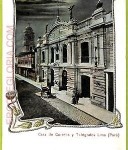 24928  - PERU  -  Vintage Postcard - Lima - Casa de Correos y Telegrafos