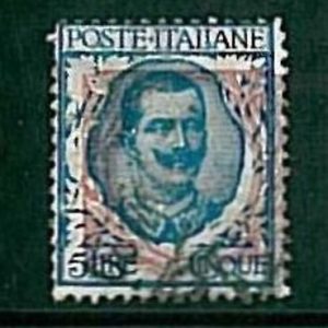 ITALIA REGNO : Varieta' - Sassone 78o : ORNATO FLOREALE SPOSTATO - Usato