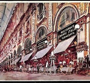 ab2129 - CARTOLINA D'EPOCA - MILANO Città : Ristorante Grande Italia Gersi