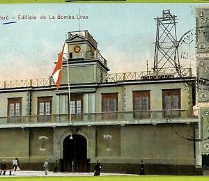 af2300 - PERU  -  Vintage Postcard - LIMA  - 1915 - BOMBEROS!
