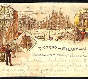 ab2140 - CARTOLINA D'EPOCA - MILANO Città : Piazza del Duomo