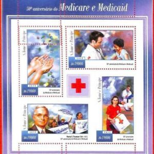 A4481 -SAO TOME & PRINCIPE- ERROR MISPERF Kleinbogen: 2015 Medicaid, Truman