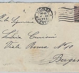 53926  - ITALIA REGNO - Storia Postale: Sass  140 ISOLATO  su BUSTA  1923