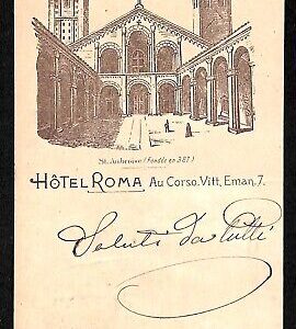 ab2159 - CARTOLINA D'EPOCA - MILANO Città : Hotel Roma