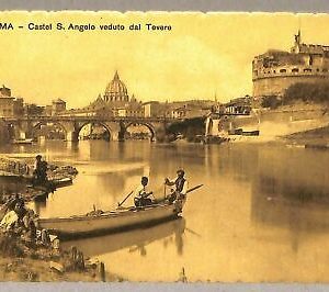 ab0035 - POSTAL VINTAGE - ROMA Ciudad: Castel S. Angelo visto desde el Tíber