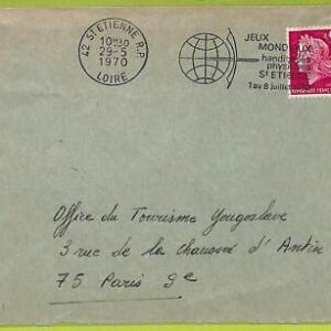 af9885 - FRANCE - POSTAL HISTORY - Cover - 1970, MEDICINE Disabled