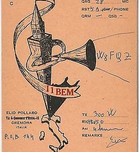 44598  CARTONCINO d'Epoca - CREMONA - RADIO SPERIMENTALE
