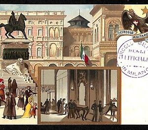 ab2211 - CARTOLINA D'EPOCA - MILANO Città : Circolo Militare degli Ufficiali