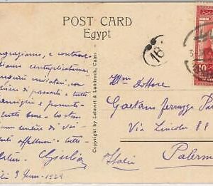 43197 - EGYPT - POSTAL HISTORY - SINGLE STAMP on POSTCARD - MEDICINE 1929