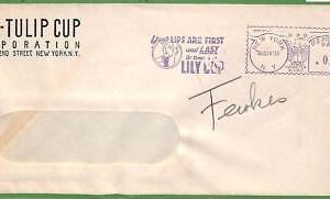 ZA1542 - USA  - POSTAL HISTORY - MECHANIC POSTMARK on cover LILY CUP Coffee