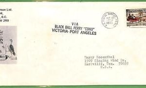ZA1541 - USA Canada - POSTAL HISTORY -   SHIP MAIL: Black Ball Ferry Coho 1975
