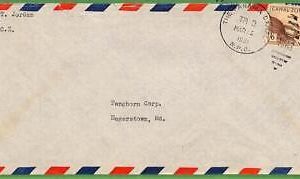 ZA1540 - USA Canal Zone - POSTAL HISTORY - AIRMAIL Cover  1951 Railway Postmark