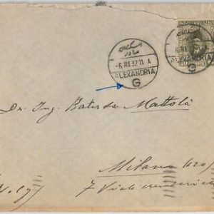 50272 - EGYPT -- POSTAL HISTORY: AIRMAIL COVER to ITALY 1932 - ALEXANDRIA G