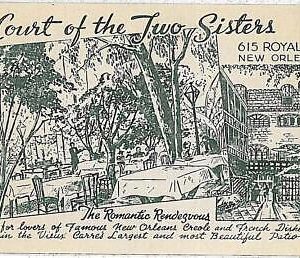 25322 -USA - VINTAGE POSTCARD: MASSACHUSETS : NEW ORLEANS - COURT OF TWO SISTERS