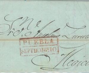 77182 - MEXICO - POSTAL HISTORY -  Prephilatelic COVER from  PUEBLA  1834