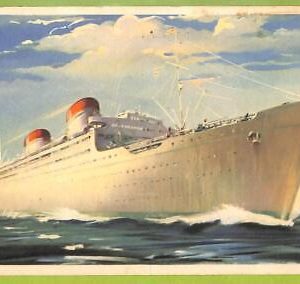 af7208 - Italy - VINTAGE POSTCARD  - 1954 -  SHIP  S/S "Conte Grande"  Navi