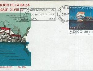 70908 - MEXICO - Postal History - FDC COVER 1974: EXPEDICION La Balsa SHIP