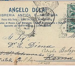 43709   CARTOLINA d'Epoca - BRESCIA Città - PUBBLICITARIA 1905