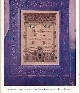 43715   CARTOLINA d'Epoca - BRESCIA Città - MILITARE: 74a FANTERIA  #3