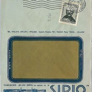 64003 - ITALIA  - STORIA POSTALE:  BUSTA PUBBLICITARIA Milano - SOAP 1953