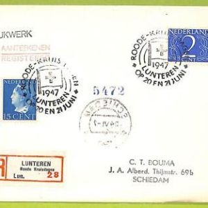 af9794 - Netherlands - POSTAL HISTORY - Cover - 1947,  MEDICINE Red Cross