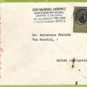 af9891 - ITALY - POSTAL HISTORY - Cover - MEDICINE  Deaf Mute