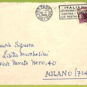 af9601 - ITALY - POSTAL HISTORY - Cover - 1951, MEDICINE