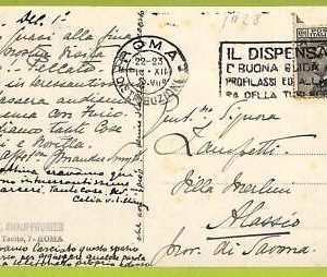 af9607 - ITALY - POSTAL HISTORY - Postcard - 1928, MEDICINE