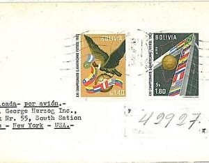16154 - BOLIVIA - POSTAL HISTORY - COVER to USA - FOOTBALL 1963 Eagles