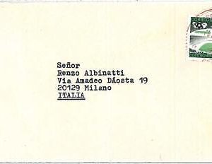 26767 - BOLIVIA  - POSTAL HISTORY: COVER to ITALY - FOOTBALL