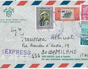 27335 - BOLIVIA- POSTAL HISTORY  : AIRMAIL COVER to ITALY 1972-FOLKLORE  PETROL
