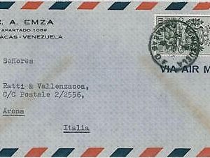 24324- VENEZUELA - POSTAL HISTORY  : COVER to ITALY 19452