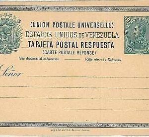 30832 - VENEZUELA - POSTAL STATIONERY : HIGGINGS & GAGE #2 - Double card