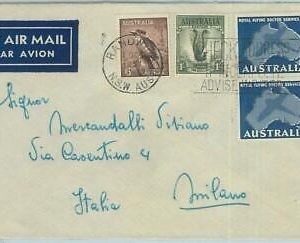 67341 - AUSTRALIA - Postal History -   COVER to ITALY  1957 - Birds MEDICINE