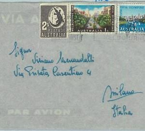 67340 - AUSTRALIA - Postal History -   COVER to ITALY  1956