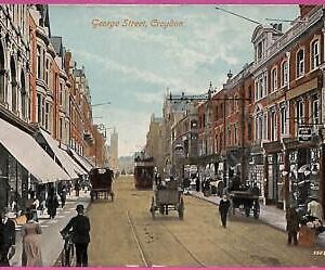1643 - GREAT BRITAIN - VINTAGE POSTCARD  - Croydon, George Street